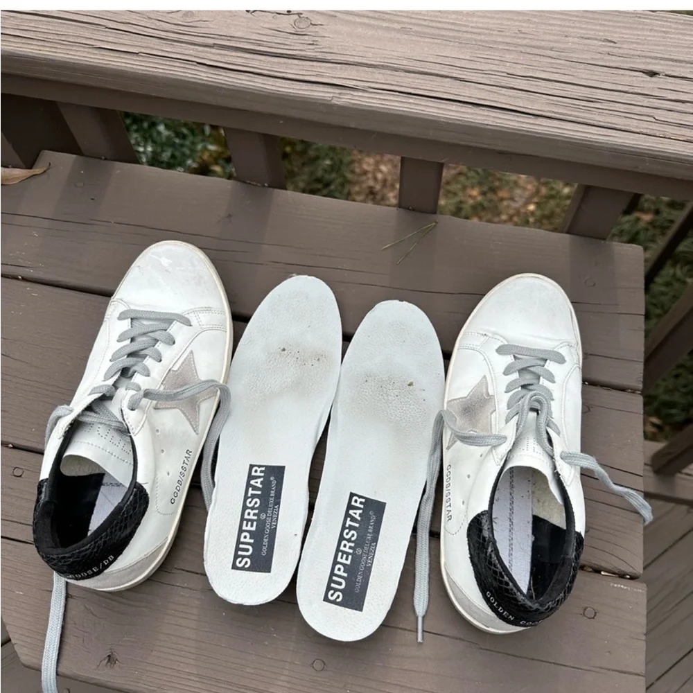 GG Star Sneakers Distressed Black and White 41-42